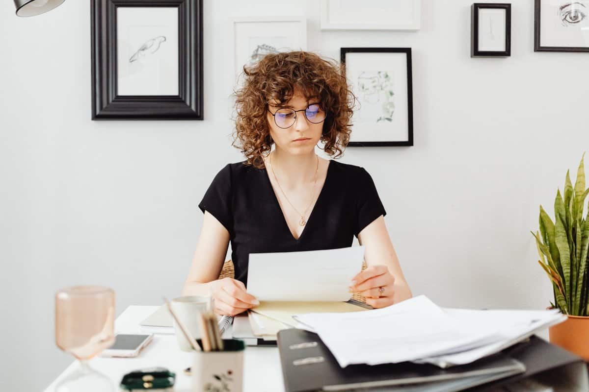 woman working