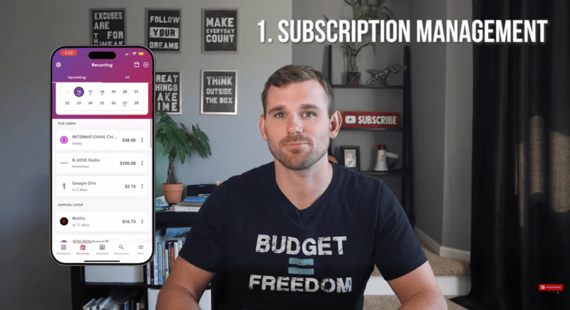 Kelan on YouTube showing how to use Rocket Money