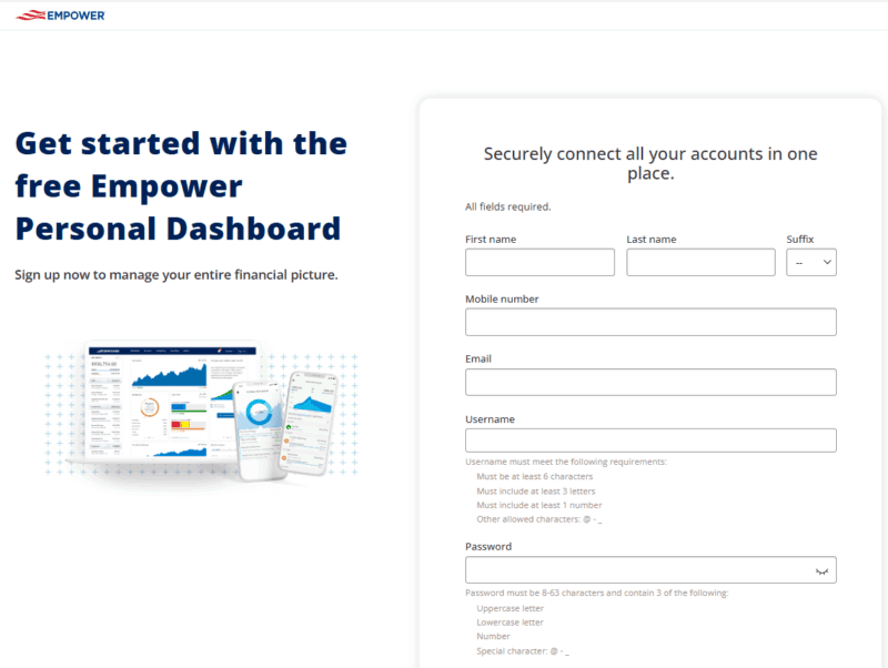 Empower Review 2025: How This App Makes Managing Money Simple 7 Empower Sign Up Screen
